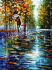 STROLL IN A AUTUMN PARK by Leonid Afremov